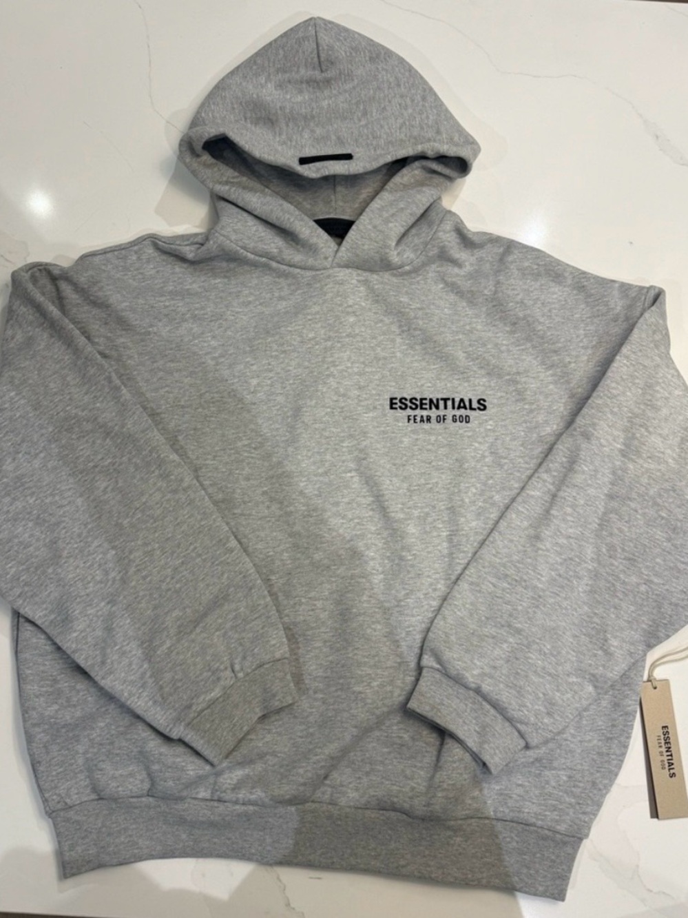 Fear of God ESSENTIALS Light Grey Pullover Hoodie